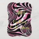 Search for animal 40th birthday invitations Pink
