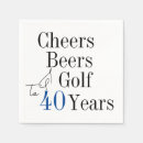 Search for 40th birthday napkins Black and white