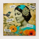 Search for beautiful woman puzzles Vintage