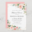 Search for blush rehearsal dinner invitations Floral