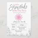 Search for silver baby shower invitations Snowflakes