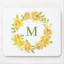Search for yellow flower mousepads Watercolor