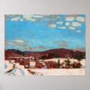 Search for vintage winter scene posters Snowy landscape