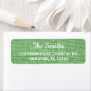 Search for burlap return address labels Green