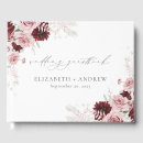 Search for floral guest books Burgundy