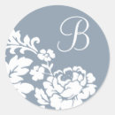 Search for blue damask wedding stickers Floral