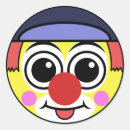 Search for clown face stickers Circus