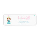 Search for princess crown return address labels Pink