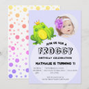 Search for frog 1st birthday invitations Modern