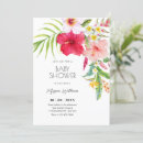 Search for tropical floral baby shower invitations Jungle