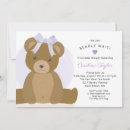 Search for purple teddy bear baby shower invitations We can bearly wait