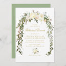 Search for green and white rehearsal dinner invitations Watercolor