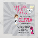 Search for girl ninja birthday invitations Taekwondo