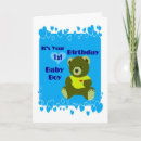 Search for 1st baby boy birthday cards Blue