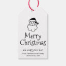 Search for black santa claus gift tags Black and white