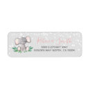 Search for grey elephant return address labels Whimsical