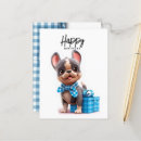 Search for french bulldog puppy cards Blue