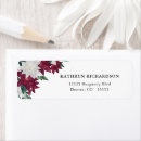 Search for white flowers return address labels Poinsettia