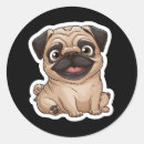 Search for pug cartoon stickers Animal