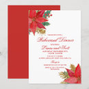 Search for holiday rehearsal dinner invitations Poinsettia