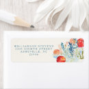 Search for peach and blue return address labels Rustic
