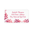 Search for pink damask return address labels Cute