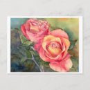 Search for watercolour roses postcards Red