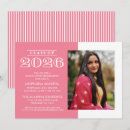 Search for blush pink graduation invitations Stripes