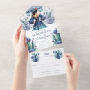Search for all in one quinceanera invitations Blue
