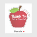 Search for teacher appreciation thank you stickers Red