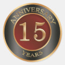 Search for 15th anniversary stickers Gold