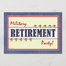 Search for military retirement invitations Red white blue