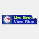 Search for vote green bumper stickers Blue