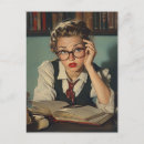 Search for studious postcards Book lover