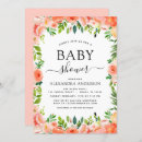 Search for peach baby shower invitations Mother to be
