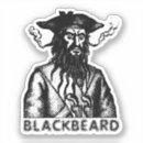 Search for pirate captain stickers Blackbeard