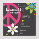 Search for peace sign invitations Pink