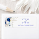 Search for royal blue wedding return address labels Modern