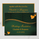 Search for emerald green hearts invitations Elegant