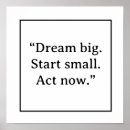 Search for big posters Dream big quote