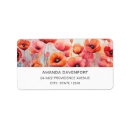 Search for red poppy return address labels Nature