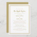 Search for gold rehearsal dinner invitations White