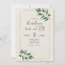 Search for olive green and gold wedding invitations Botanical