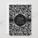 Search for 25th silver wedding anniversary invitations Grey