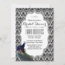 Search for elegant peacock bridal shower invitations Vintage