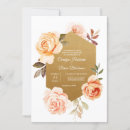 Search for peach and gold wedding invitations Orange