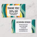 Search for waves business cards Retro