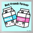 Search for cute kawaii milk posters Strawberry