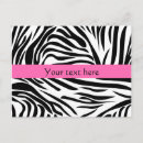 Search for zebra stripe pattern postcards Black