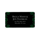 Search for green and black return address labels Halloween